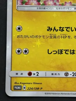 Pokemon card Pikachu 224/SM-P Promo 2018 Pokemon TCG Japanese Holo Rare Nintendo - Image 5