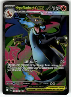Mega Charizard X ex - 109/094 ME02: Phantasmal Flames NM Pokemon Card TCG - Image 1