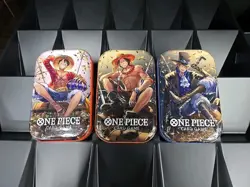 One Piece Card Game Mini-Tin Pack Set Vol.2 New Sealed Set Of 3 - Image 1