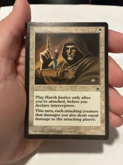 MTG English Harsh Justice Normal Portal Card NM Magic Card - Image 1