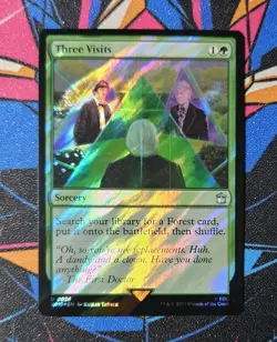 Three Visits NM Surge Foil MTG Universes Beyond: Doctor Who 0826 Unplayed Magic - Image 1