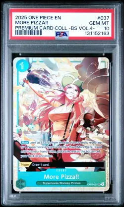 2025 One Piece More Pizza!! Alternate Art Foil - OP07-037 PSA 10 Gem Mint - Image 1