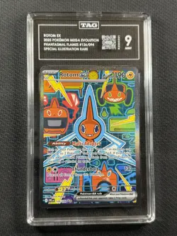 Pokemon Cards TAG 9 Mint Rotom Ex Phantasmal Flames Mega Evolution SIR 126/094 - Image 1