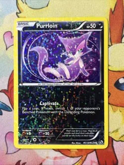 Purrloin - RC13/RC25 - Pokemon Legendary Treasures Radiant Collection Card LP - Image 1