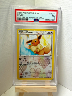 2013 Pokemon Black & White Eevee RC14/RC25 Legendary Treasures Radiant PSA 7 - Image 1