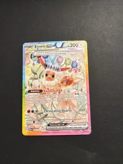 Pokemon Eevee EX TCG Prismatic Evolutions Card 167/131 Special Illustration Rare - Image 1