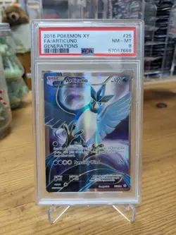 Pokemon TCG Articuno 25/83 XY Generations 2016 Full Art Ultra Rare PSA 8 NM - MT - Image 1