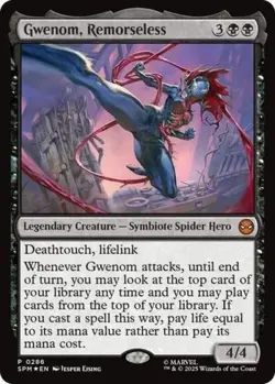 Gwenom, Remorseless MTG Marvel's Spider-Man #286 Foil Promo - Image 1