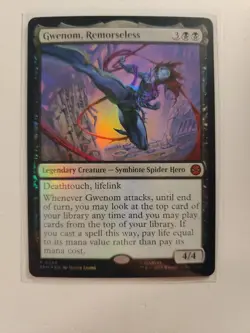 2025 Magic The Gathering Marvel Spider-Man Gwenom, Remorseless #0286 Foil Promo - Image 1