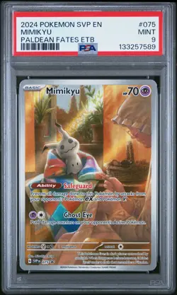 2024 POKEMON SVP EN-SV BLACK STAR PROMO #075 MIMIKYU PSA 9 - Image 1