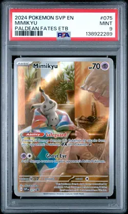 2024 POKEMON SVP EN-SV BLACK STAR PROMO #075 MIMIKYU PSA 9 - Image 1