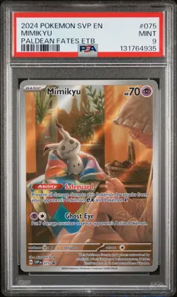 2024 POKEMON SVP EN-SV BLACK STAR PROMO #075 MIMIKYU PSA 9 - Image 1
