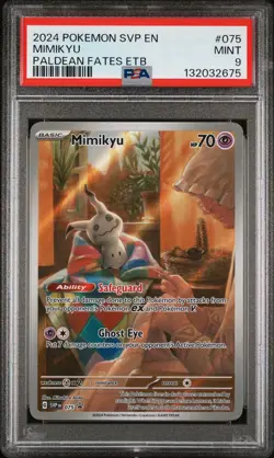 2024 POKEMON SVP EN-SV BLACK STAR PROMO #075 MIMIKYU PSA 9 - Image 1