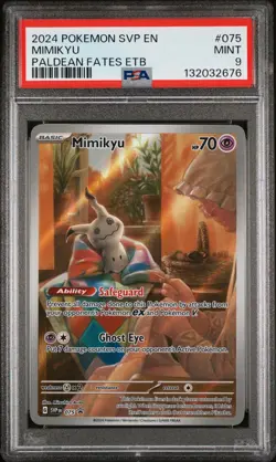 2024 POKEMON SVP EN-SV BLACK STAR PROMO #075 MIMIKYU PSA 9 - Image 1