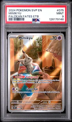 2024 POKEMON SVP EN-SV BLACK STAR PROMO #075 MIMIKYU PSA 9 - Image 1