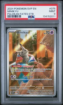 2024 POKEMON SVP EN-SV BLACK STAR PROMO #075 MIMIKYU PSA 9 - Image 1