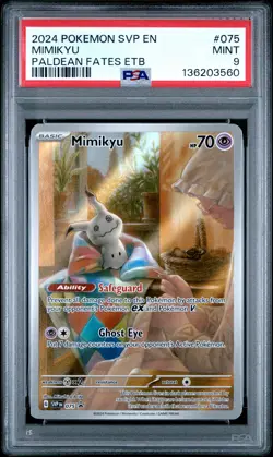 2024 POKEMON SVP EN-SV BLACK STAR PROMO #075 MIMIKYU PSA 9 - Image 1