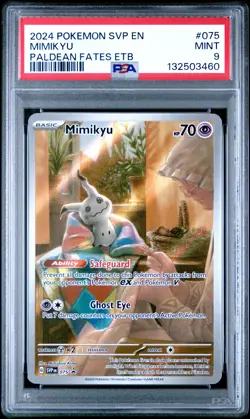2024 POKEMON SVP EN-SV BLACK STAR PROMO #075 MIMIKYU PSA 9 - Image 1