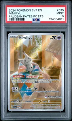 2024 POKEMON SVP EN-SV BLACK STAR PROMO #075 MIMIKYU PSA 9 - Image 1