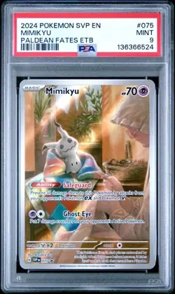 2024 POKEMON SVP EN-SV BLACK STAR PROMO #075 MIMIKYU PSA 9 - Image 1