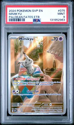 2024 POKEMON SVP EN-SV BLACK STAR PROMO #075 MIMIKYU PSA 9 - Image 1