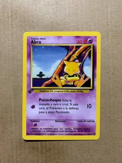 1st Edition SPANISH Abra 43/102 Base Set - Common Pokemon Card - NM/Mint - Image 1