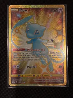 Pokemon Celebrations 25th Shiny Gold Mew 025/025 - Secret Rare Holo Card Mint - Image 2