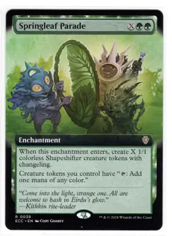 MTG Springleaf Parade (Extended Art), Commander: Lorwyn Eclipsed (ECC) Regular - Image 1