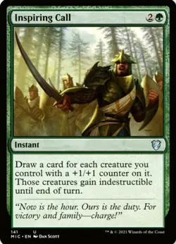 X 1 Inspiring Call NM-M MIC 141 MTG Magic The Gathering - Image 1