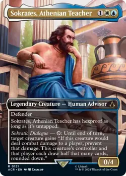 MTG Sokrates, Athenian Teacher (Borderless) - 121 / English / Near Mint - Image 1