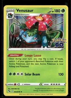 2022 Sword & Shield - Pokemon GO Venusaur Stage 2/Rare Holo #3 - Image 1