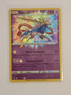 Pokemon TCG Zacian 082/185 Amazing Rare Vivid Voltage Holo English 2020 - Image 2