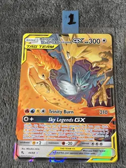 Pokemon Moltres Zapdos Articuno GX TCG Holo Card 44/68 - Image 1