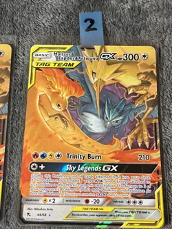 Pokemon Moltres Zapdos Articuno GX TCG Holo Card 44/68 - Image 3