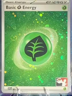 POKEMON TCG - GRASS ENERGY 009 -COSMO RARE-PLAY! STAMPED PRIZE PACK SERIES 7 - Image 1