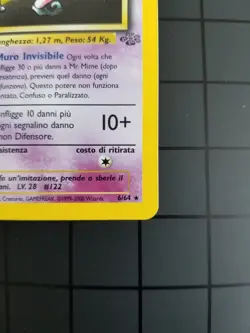 ITALIAN Mr. Mime 6/64 - Pokemon TCG Jungle Unlimited 2000 - Holo Rare LP - Image 5