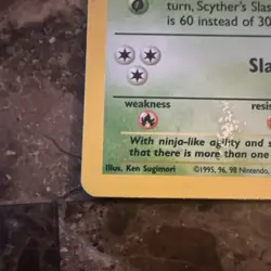 Pokemon TCG Scyther Jungle 10/64 Unlimited Holo Rare 1999 70 HP Basic - Image 5