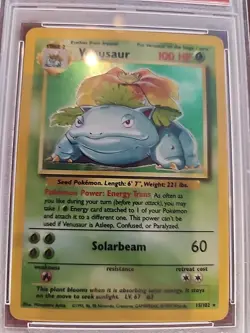 Venusaur Base Set Unlimited Holo Pokemon Card WOTC PSA 4 - Image 1