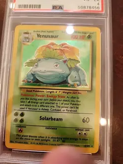 Venusaur Base Set Unlimited Holo Pokemon Card WOTC PSA 4 - Image 5