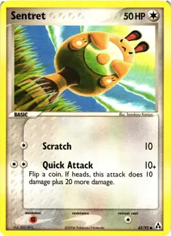 Pokemon TCG Sentret 62/92 Common EX Legend Maker VLP - Image 1