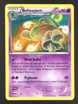 Pokemon Beheeyem 74/162 XY BREAKthrough Regular Uncommon LP Tomokazu Komiya Art - Image 1