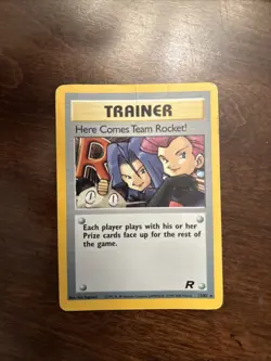 TRAINER HERE COMES TEAM ROCKET! 15/82 Pokemon HOLO Team Rocket Holo Rare - Image 1