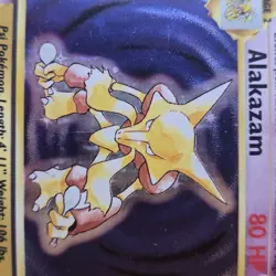 Alakazam 1/130 Base Set 2 Holo LP Pokemon - Image 3