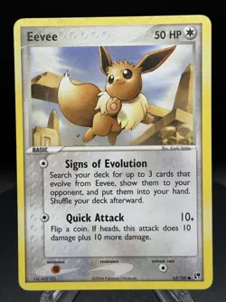 ✨ Pokemon TCG - Eevee 63/100 - EX Sandstorm (2003) - Non-Holo - MP - Image 1