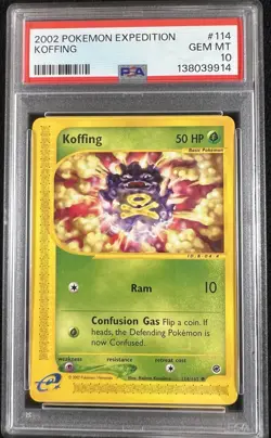 2002 POKEMON EXPEDITION #114 KOFFING PSA 10 - Image 1