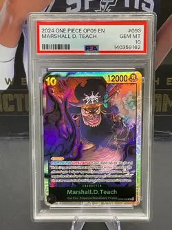 2024 One Piece OP09-093 EN Marshall D.Teach PSA 10 GEM MINT - Image 1