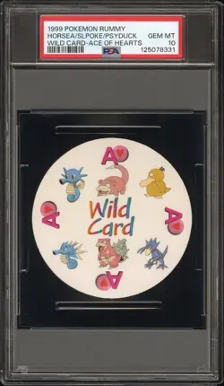 Slowpoke Psyduck Pokemon Card Rummy Playing Card Poker 1999 WOTC Nintendo PSA 10 - Image 1