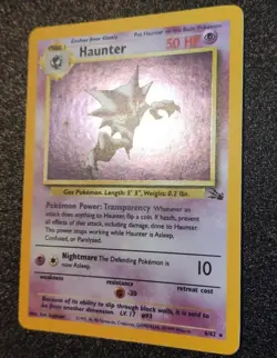 1999 Pokemon Fossil #21 Haunter Holographic PSA 9/10U Mint-Gem Mint - Image 2