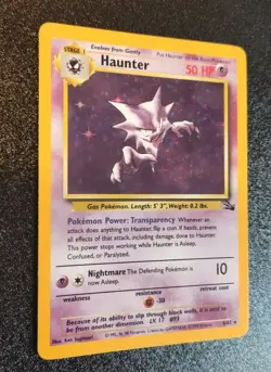 1999 Pokemon Fossil #21 Haunter Holographic PSA 9/10U Mint-Gem Mint - Image 3