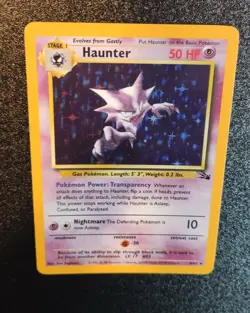 1999 Pokemon Fossil #21 Haunter Holographic PSA 9/10U Mint-Gem Mint - Image 5